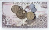 Photo of Spanish Pesetas and Coins