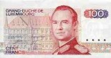 One of the Luxembourg Franc Banknotes